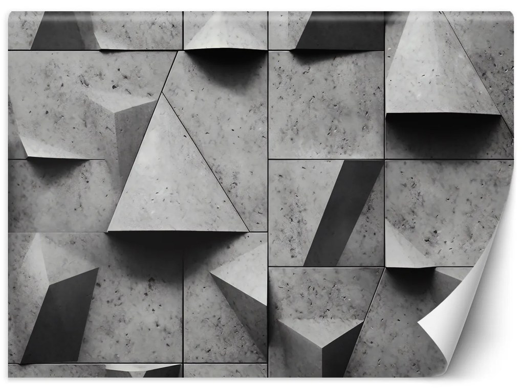 Gario Fotótapéta Geometrikus beton formák Anyag: Vlies, Méret: 300 x 210 cm