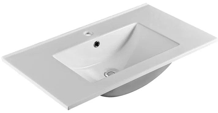 Mereo Mereo, Mailo, fürdőszoba szekrény kerámia mosdóval 81 cm, antracit, MER-CN531
