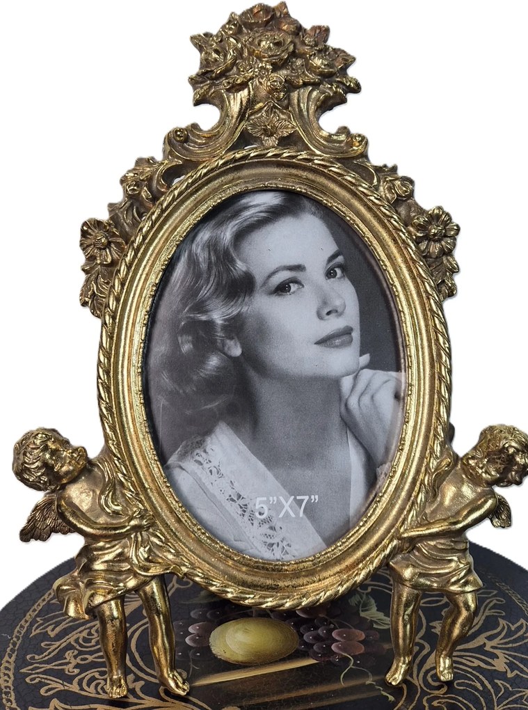 Képkeret Arany dekoratív keret antik ovális keret