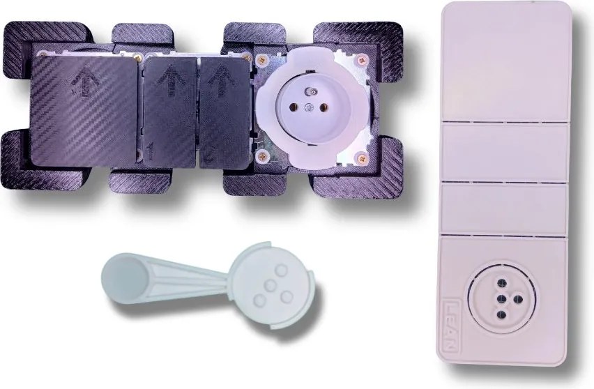 Rejtett kapcsolók 1x2x ez az aljzat világos csempékhez kivágó készlet nélkül