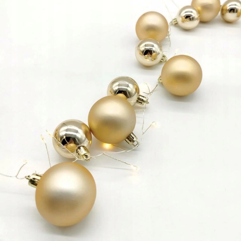 Aca Lighting 40 ezüst és króm izzó 80 mini Led díszlánc