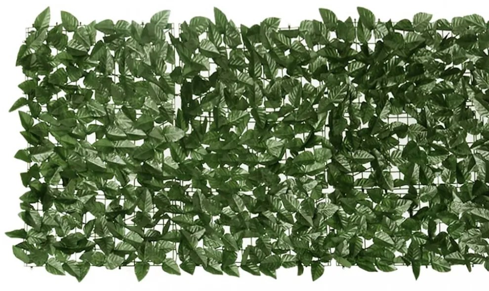 sötétzöld leveles erkélyparaván 500 x 75 cm