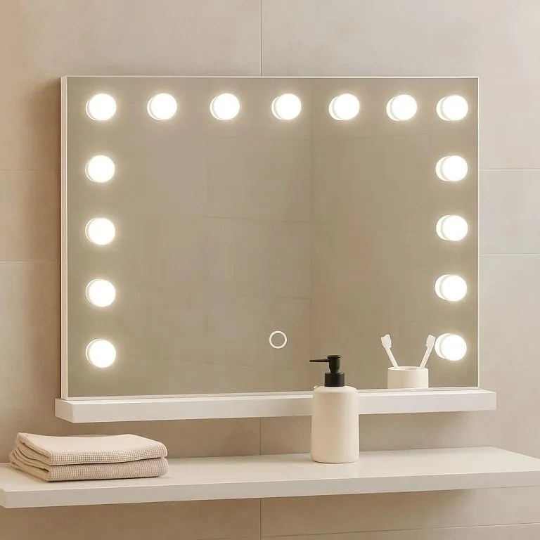 AQUAMARIN Fürdőszobatükör Hollywood LED 58 x 43 cm