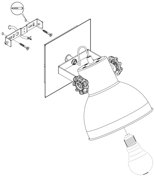 Eglo 43431 - Fali lámpa BARNSTAPLE 2 1xE27/28W/230V