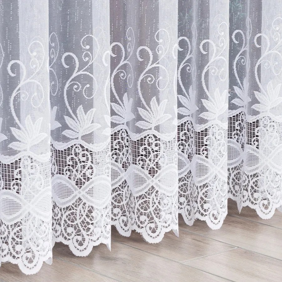 Jacquard Függöny Hosszú Nappali Erkély 250cm fehér