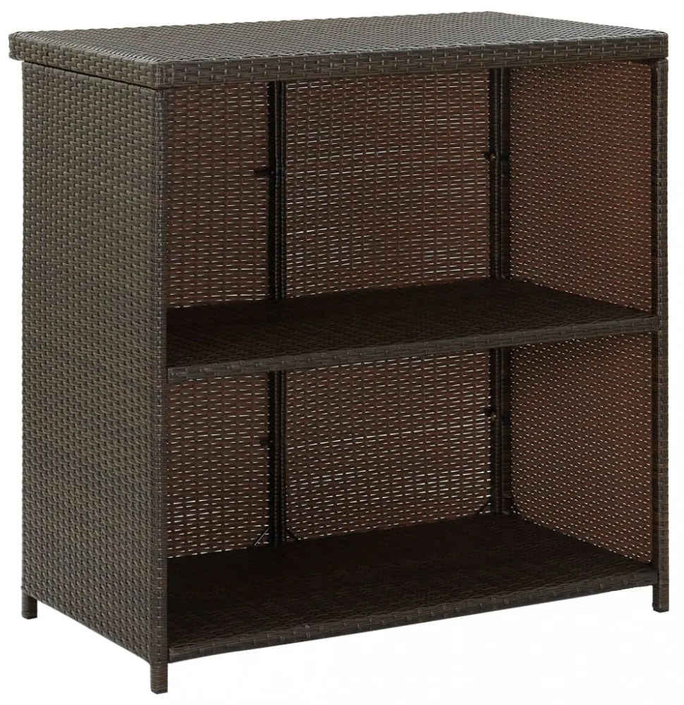 3 darabos barna polyrattan bárszett