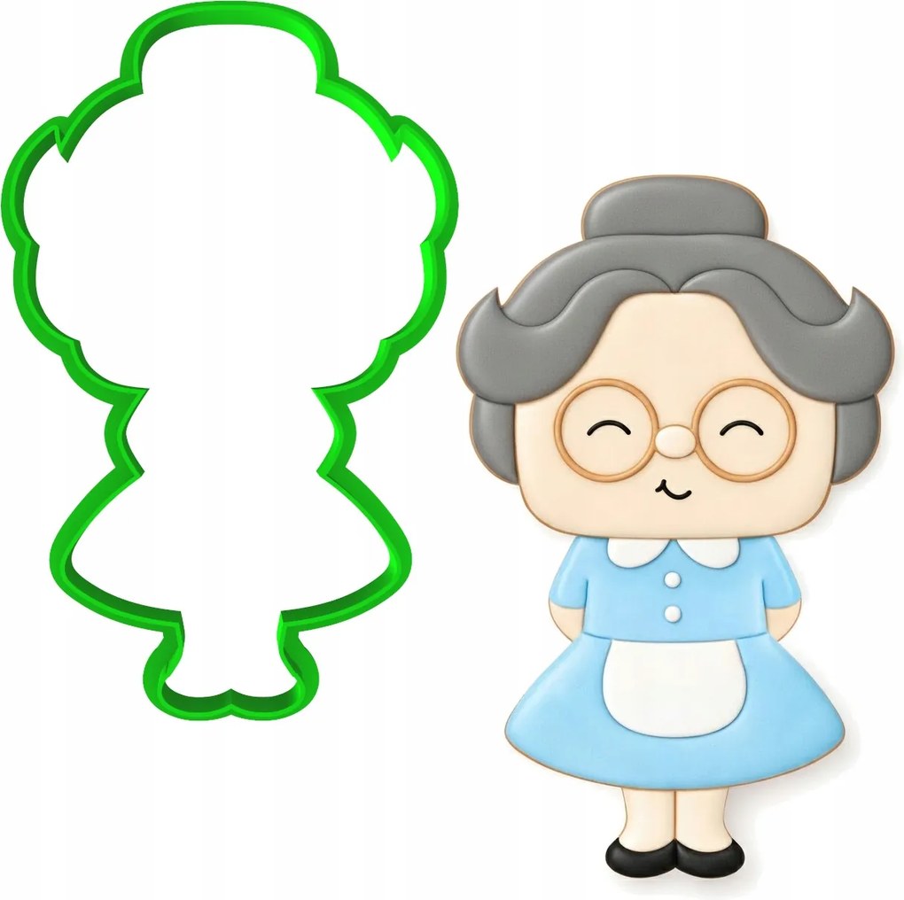 Mézeskalács lyukasztó Nagymama És Nagypapa Napjára Nagymama 12cm