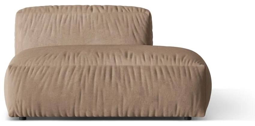 Világosbarna bársony kanapé modul (jobb oldali) Martina – Micadoni