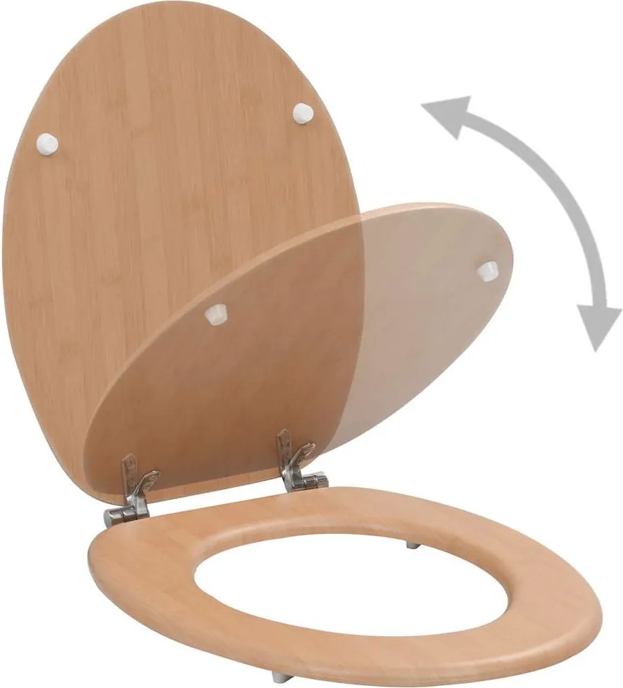 2 db bambuszmintás MDF WC-ülőke