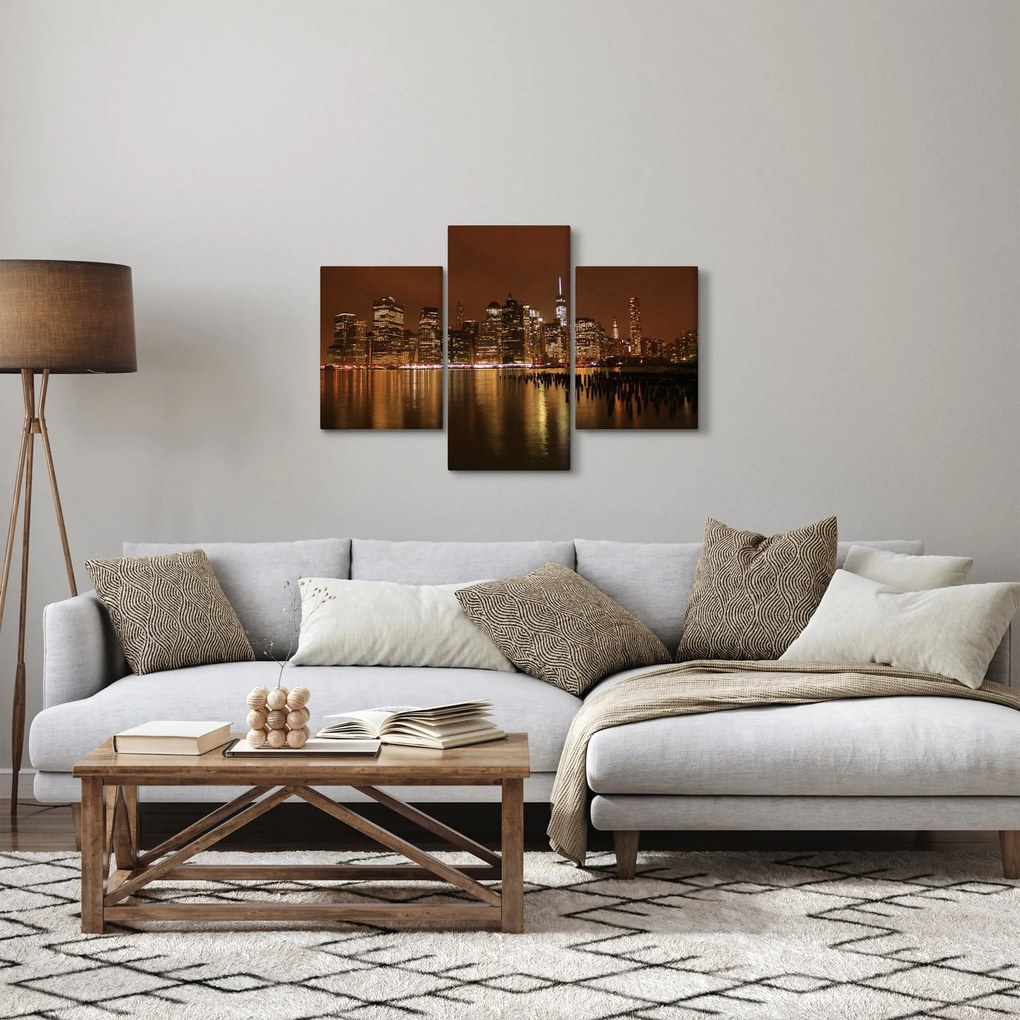 Éjszakai város képe (90x60 cm)