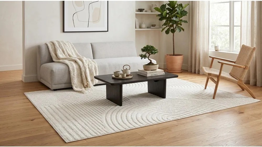 Krémszínű szőnyeg 160x230 cm Whirl – ESTE