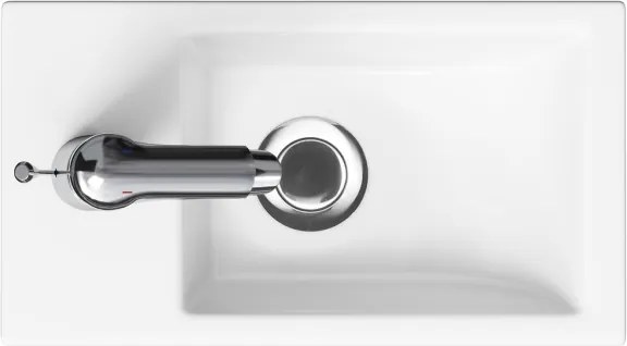 Cersanit S801-568 - MILLE 40x22 cm falra szerelhető fürdőszobai szekrény mosdóval, fehér