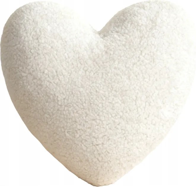 Karácsonyi díszpárna bükkfából 44x35 Fehér szív