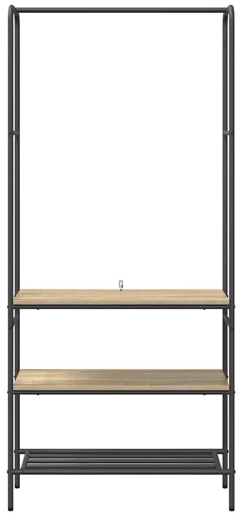 Ruhatartó polcokkal sonoma tölgy 77 x 30 x 171 cm Faanyag