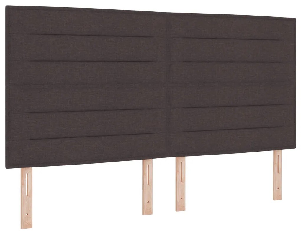vidaXL Boxspring Ágy Matrac nélkül Sötétbarna 180x200 cm Szövet