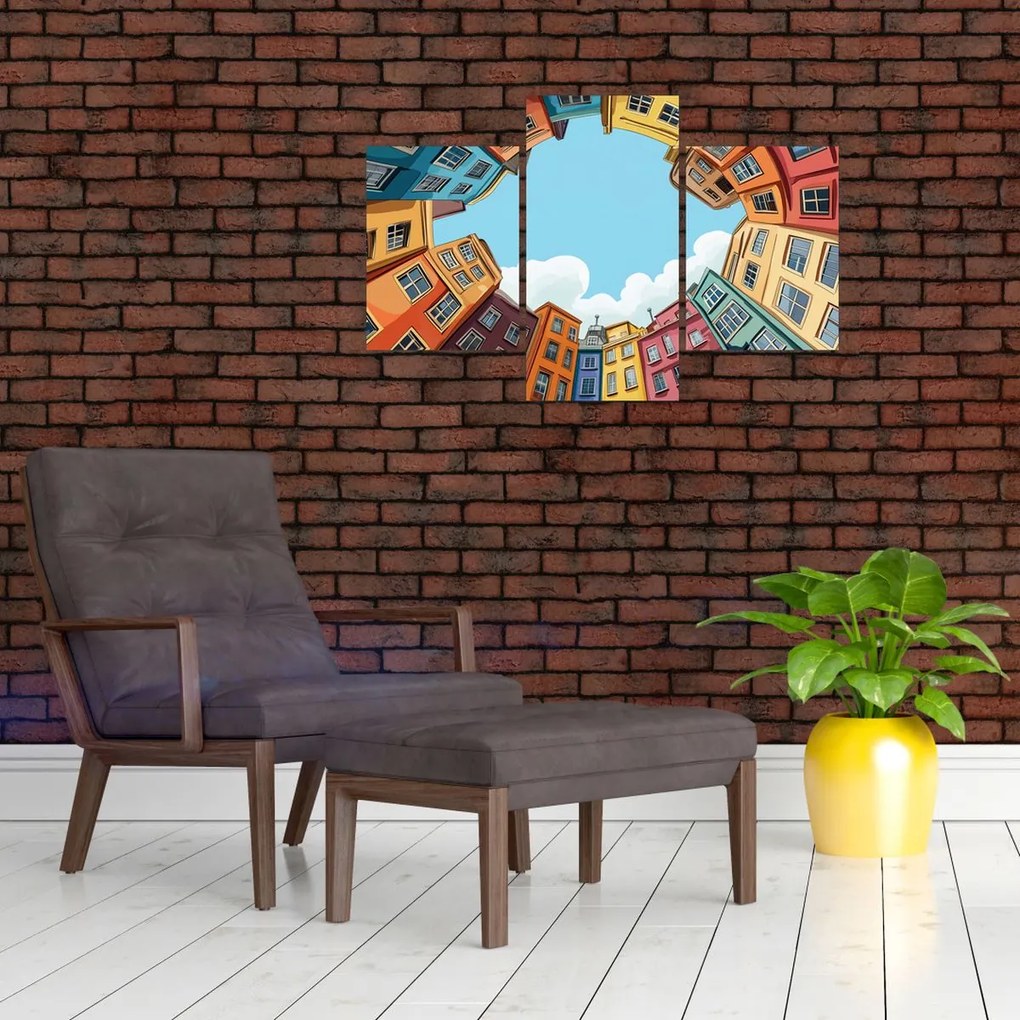 Kép - Házak között (90x60 cm)
