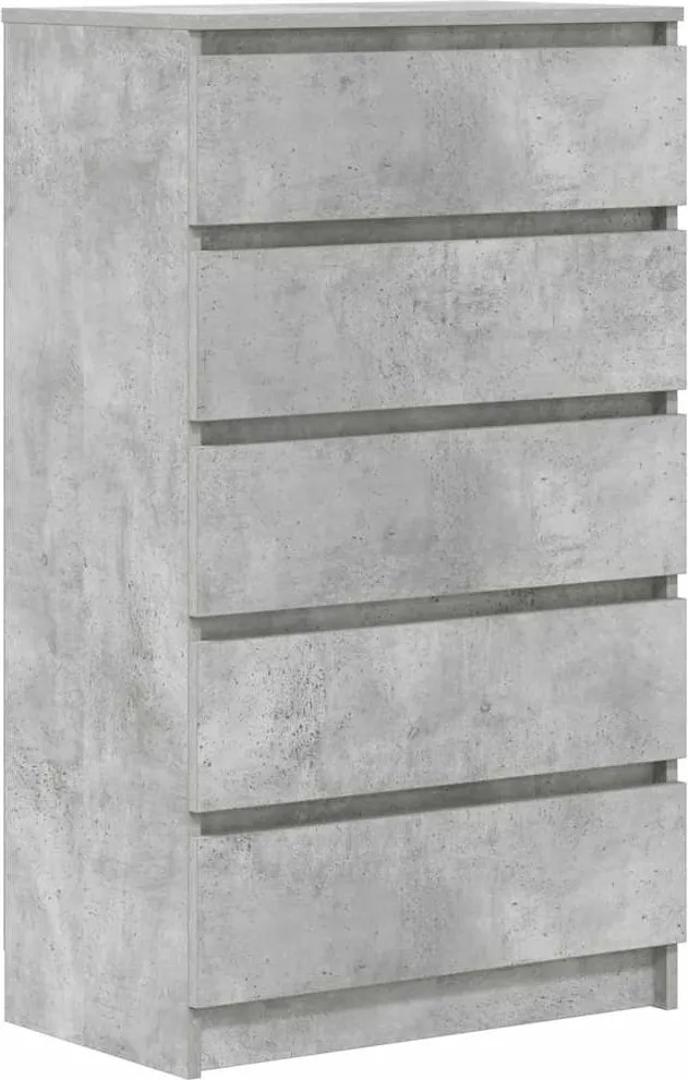vidaXL betonszürke szerelt fa fiókos szekrény 60 x 36 x 103 cm