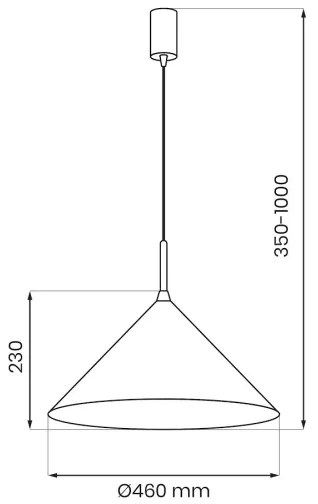 Kábelcsillár CAPITAL 1xGX53/15W/230V, átm. 46 cm, bézs