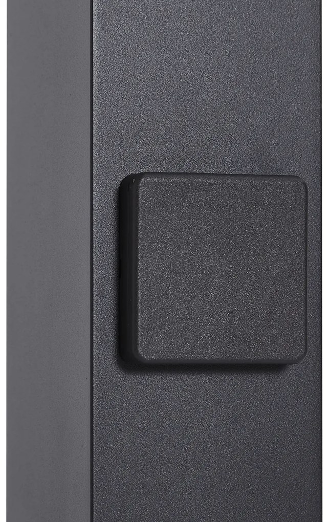 Modern kültéri oszloplámpa fekete füstüveggel 70 cm alkonykapcsolóval IP44 - Denmark