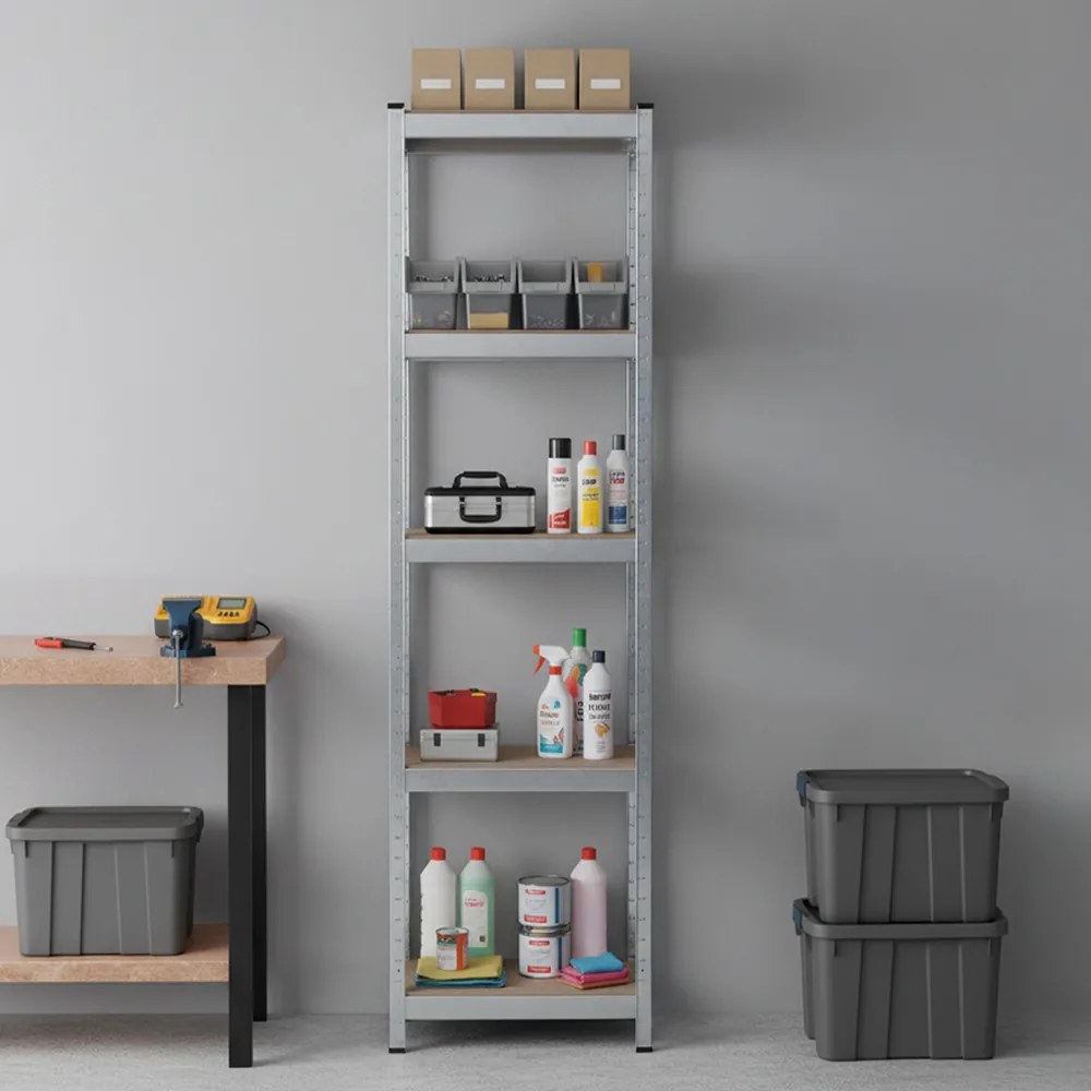 Nagy teherbírású polc 180x40x40 cm 150 kg króm