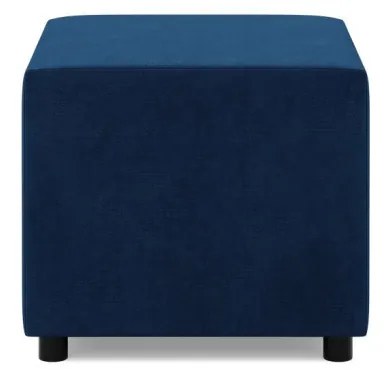 Zeus puff, bársony, 50x50, kék