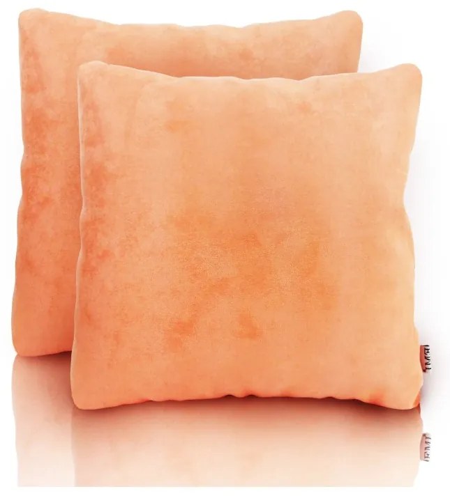 EMI barackszínű velúr díszpárna, Párna 50x50 cm