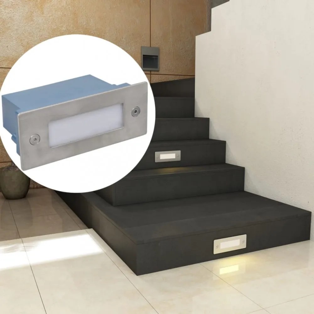 2 db süllyesztett LED lépcsőlámpa 44 x 111 x 56 mm