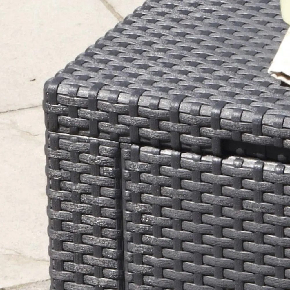 Cube zsámoly, grafit színben, világos szürke párnával