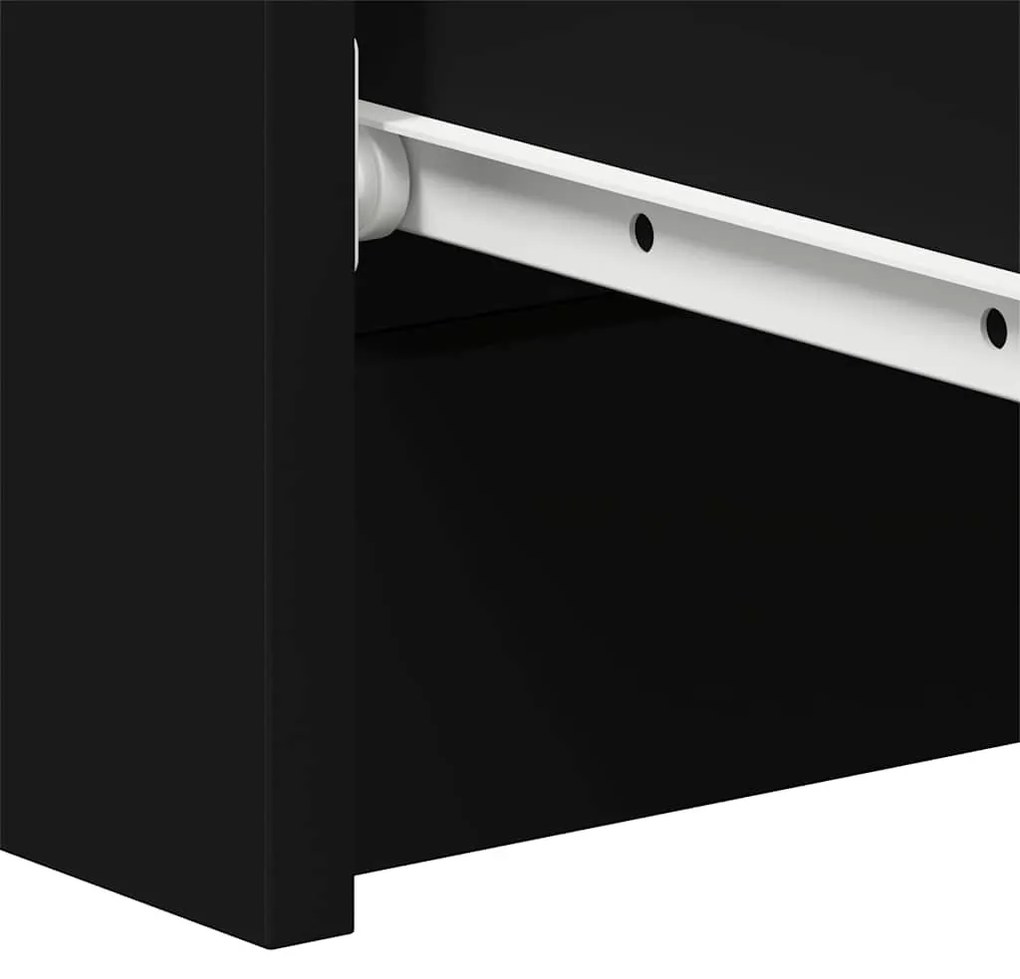 fekete szerelt fa tálalószekrény 60 x 35 x 98,5 cm