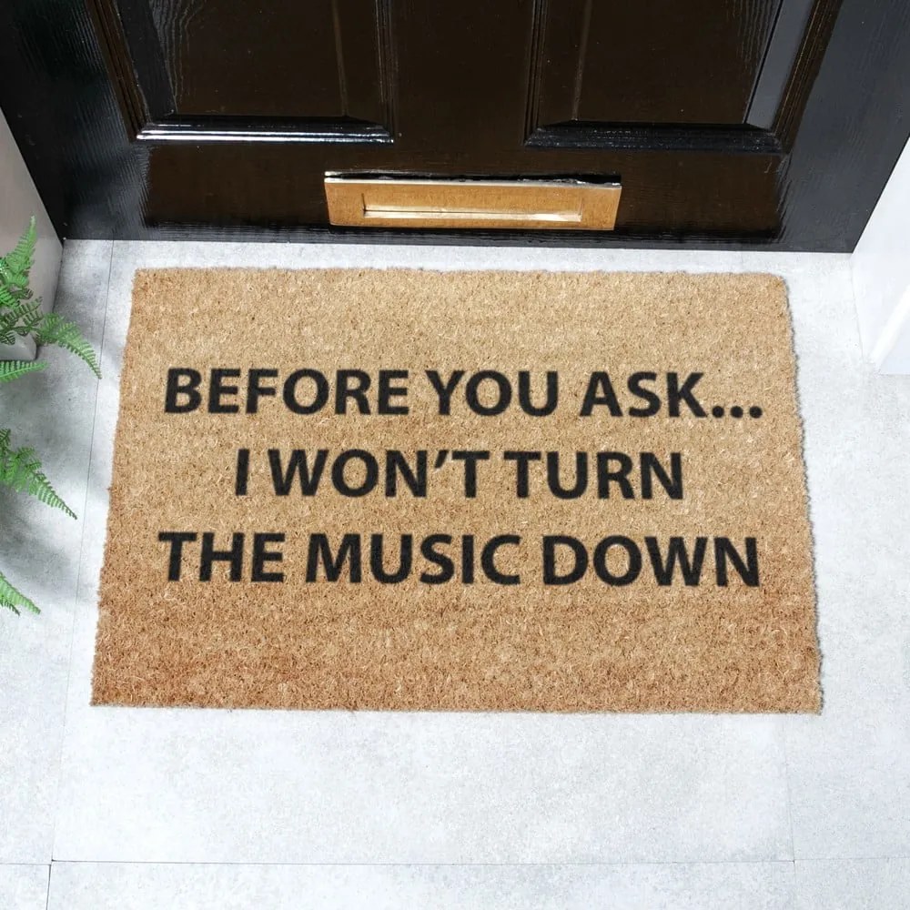 Kókuszrost lábtörlő 40x60 cm Loud Music – Artsy Doormats