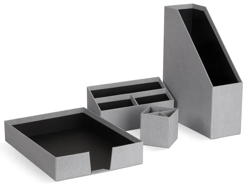 Karton rendszerező szett 4 db-os Hugo Canvas Paper Laminate – Bigso