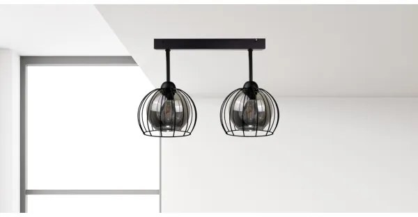 Felületre szerelhető csillár SOLO BLACK 2xE27/60W/230V