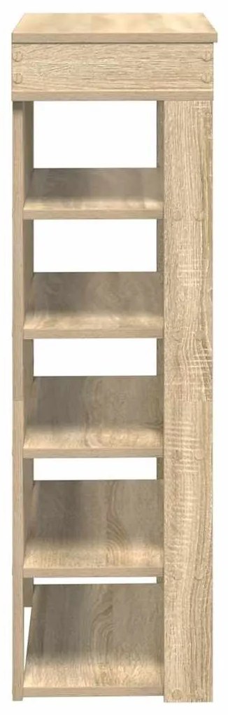 sonoma tölgy színű szerelt fa cipőtartó 60x30x98 cm
