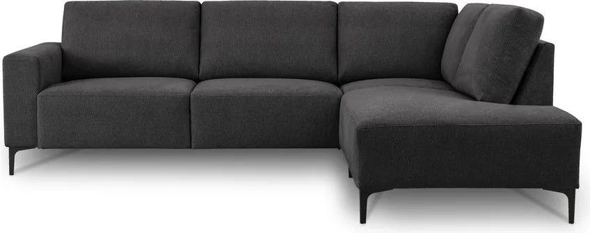 Antracitszürke zsenília sarokkanapé (jobb oldali-L alakú) Fabian – Scandic