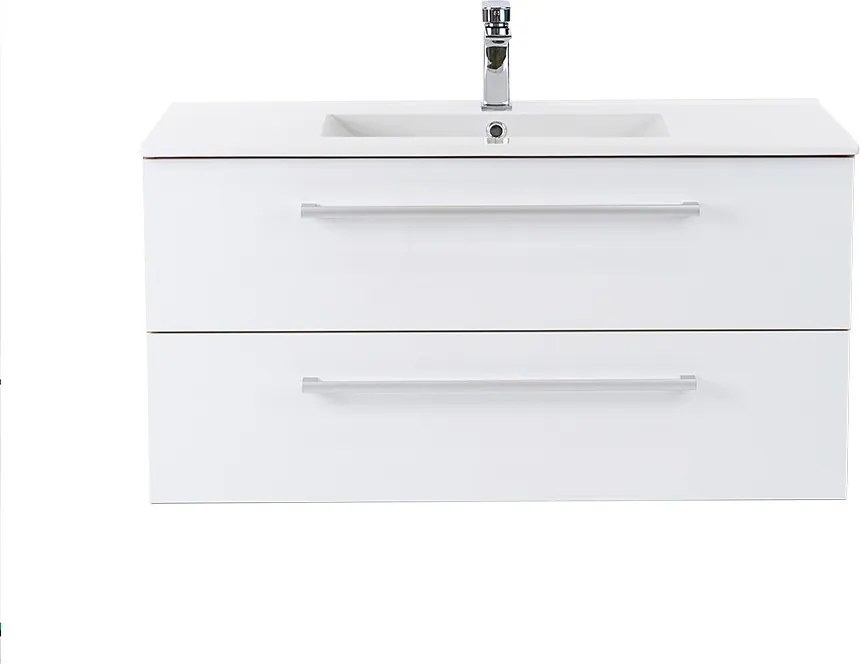 Vario Clam 100 alsó szekrény mosdóval tölgy-fehér