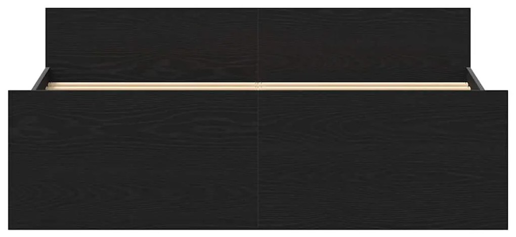 fekete tölgy színű szerelt fa ágykeret matrac nélkül 120x200 cm