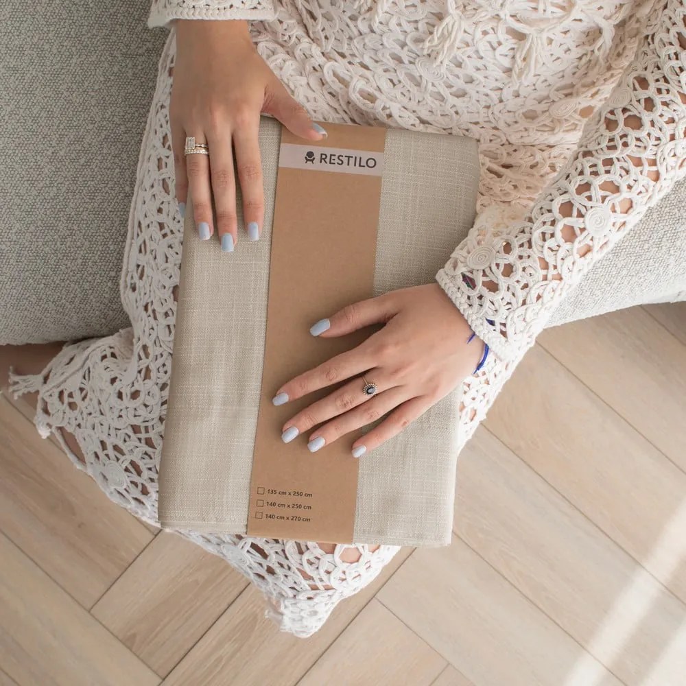 Bézs függöny 140x270 cm Valeta – Restilo