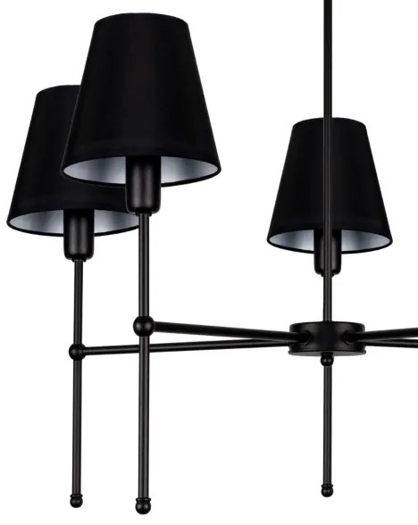 Rudas csillár MADELA 5xE14/40W/230V fekete