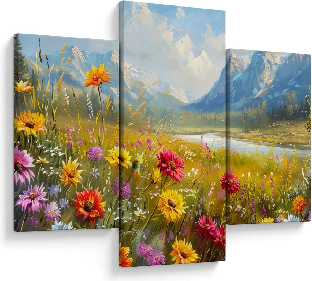 Kép - Festett táj (90x60 cm)
