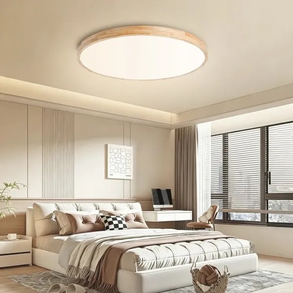 BRILAGI - Dimmelhető lámpatest WOODLINE LED/100W/230V 3000-6000K tölgy átm. 80 cm + távirányító