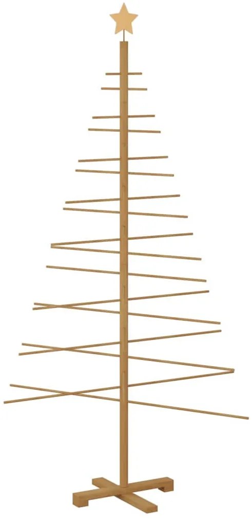 Fából készült Karácsonyfa állvánnyal Barna 180 cm bambusz