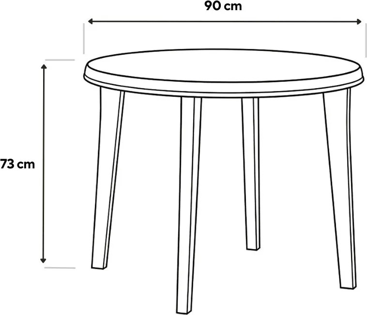 Lisa műanyag kerti asztal