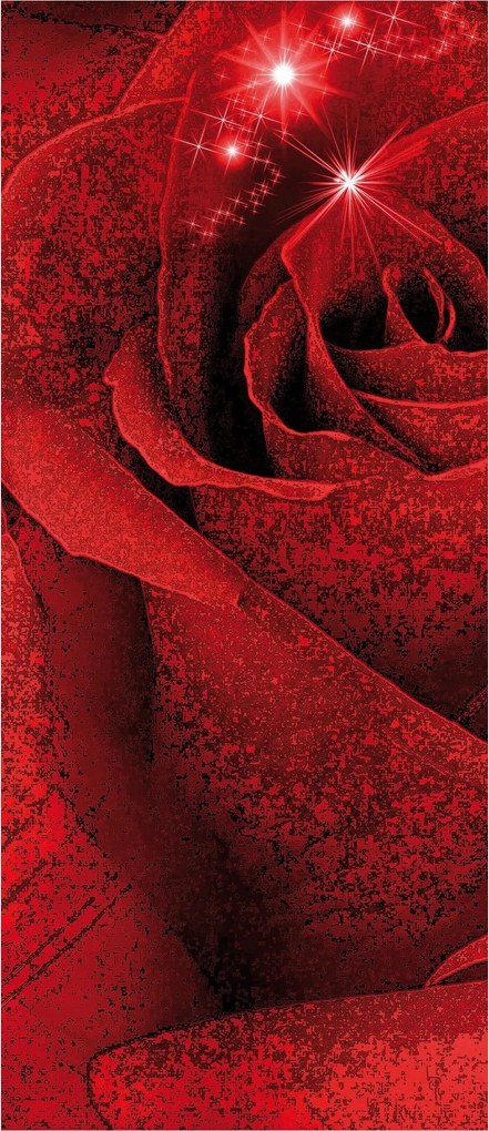Flizelin fotótapéta Rózsa Piros Absztrakt Csillagok Tánc 91x211 +ragasztó
