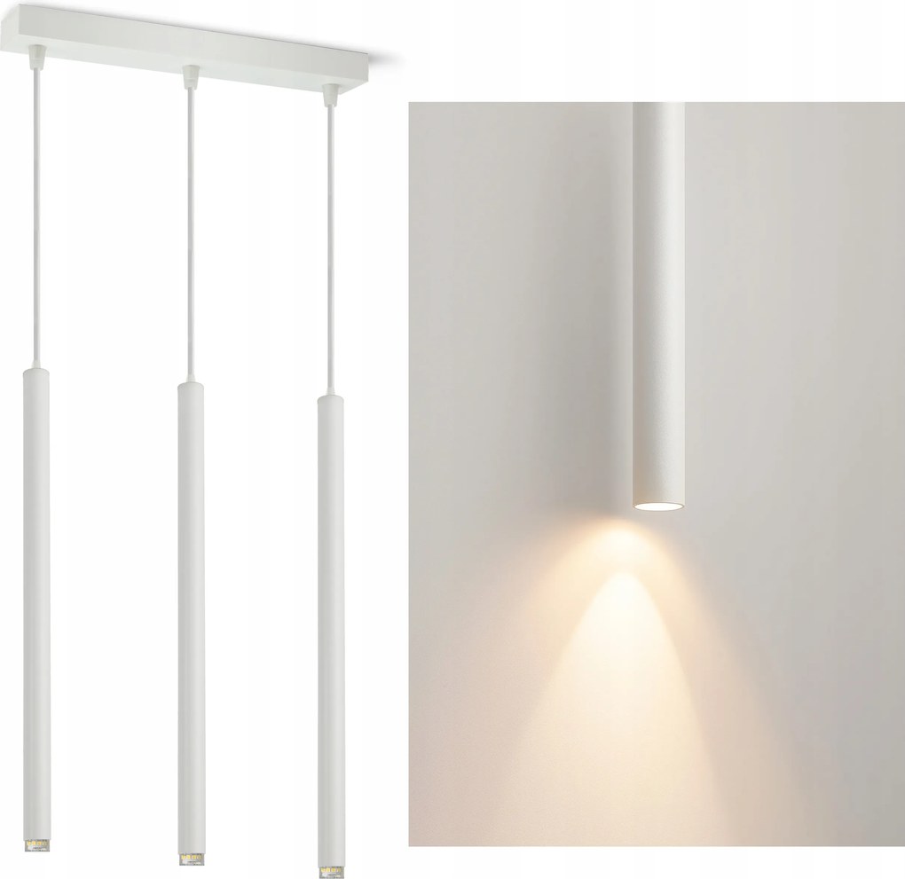 Mennyezeti függőlámpa Laser Jégcsap Tuba 854-BZ3 Fehér G9 3-pontos Led