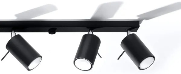 Sollux SL.0334 - Spotlámpa RING 6L 6xGU10/10W/230V fekete