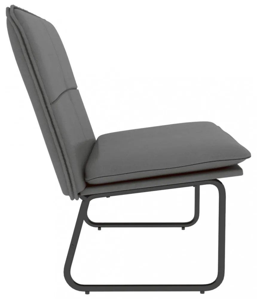 vidaXL szürke műbőr pad 100 x 75 x 76 cm