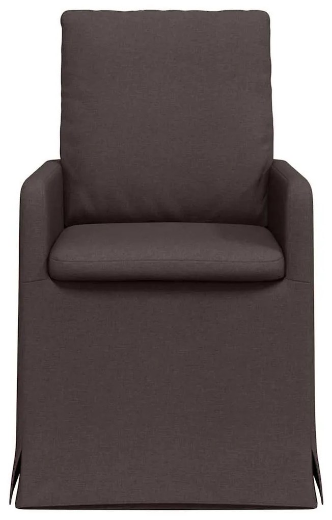 Étkező Székek 2 pcs sötétbarna 57 x 67 x 98 cm szövet
