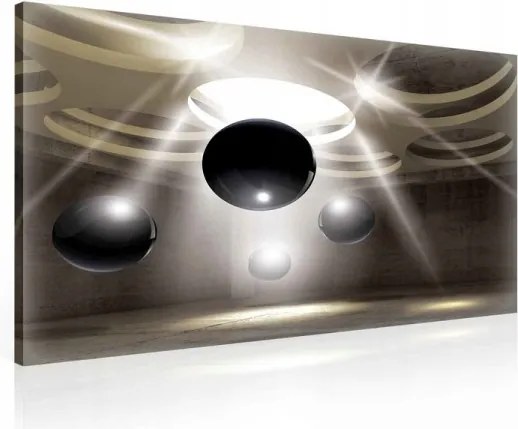 Vászonkép 100x75 Absztrakt Kozmosz Jövő Fény Gömbök Súlytalanság