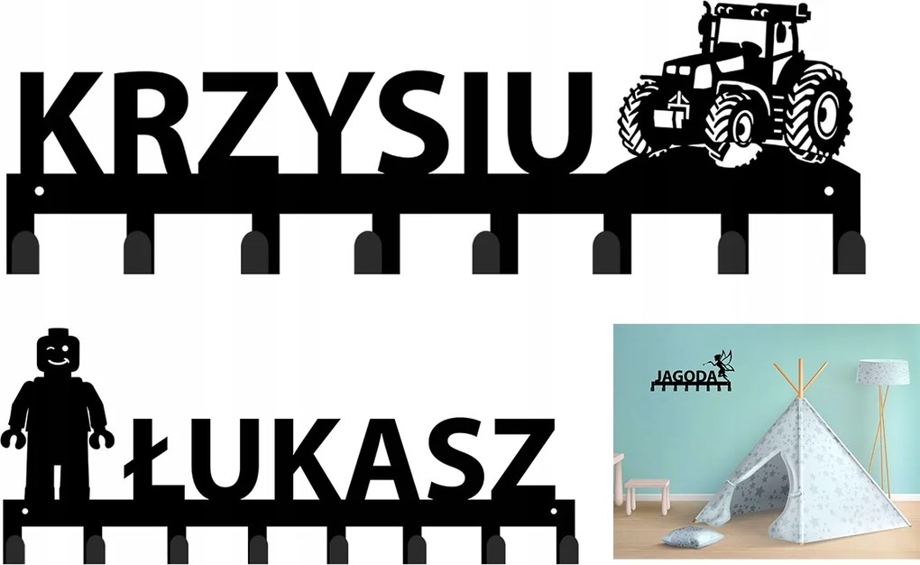 Ruhatartó akasztó Mintás kampó Név Fekete