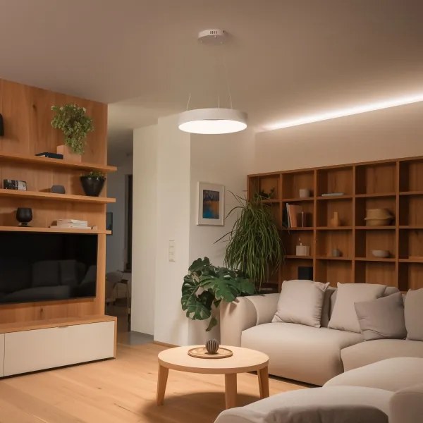 Brilagi - LED dimmelhető függeszték kábelen FALCON II LED/67W/230V átm. 40 cm fehér + távirányító